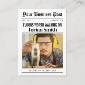 新聞連絡床タイル工事請負業者 コーリングカード (正面)