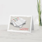 新聞配達の聖降誕祭お目出とう シーズンカード (正面)