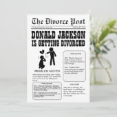 新聞離婚招待状：問題解決済みQRコード 招待状 (スタンド正面)