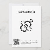 新聞離婚招待状：問題解決済みQRコード 招待状 (裏面)