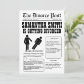 新聞離婚招待状:問題解決済みQRコード 招待状 (スタンド正面)