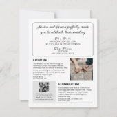 新聞風おしゃれな写真付きオールインワン結婚式 招待状 (裏面)