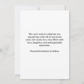 新聞風おもしろい結婚式の日程お知らせ招待状 招待状 (裏面)