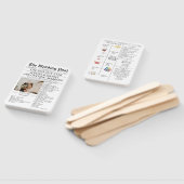 新聞風のカスタムウェディングプログラムタイムライン扇風機 ハンドファン (組立なし)