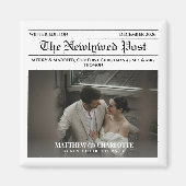 新聞風メリー・アンド・マリード写真 マグネット (正面)