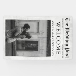 新聞風ユニーク ファン フォト ウェディング ウェルカム サイン 横断幕