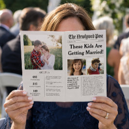 新聞風結婚式プログラム タイムライン チラシ
