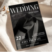 新聞風結婚式Save the Date モダンマガジン 招待状