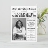 新聞50th誕生日パーティーの招待状&プログラム シーズンカード (スタンド正面)