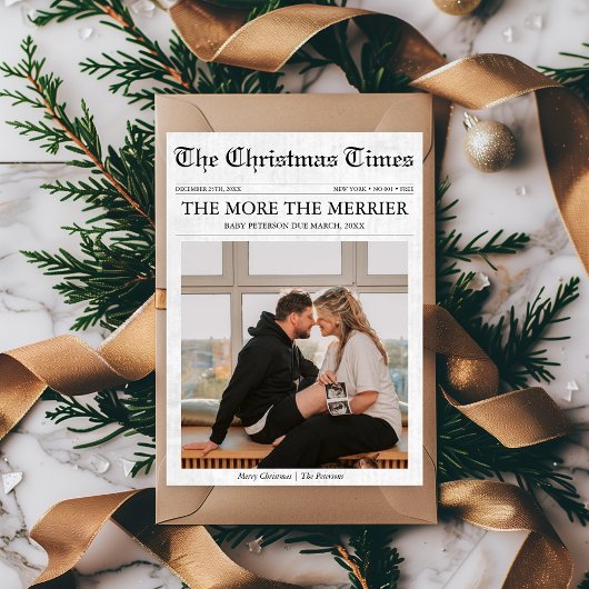 新聞 よれば クリスマスは 赤ちゃんにとっては 歓迎すべきものだそうだ シーズンカード