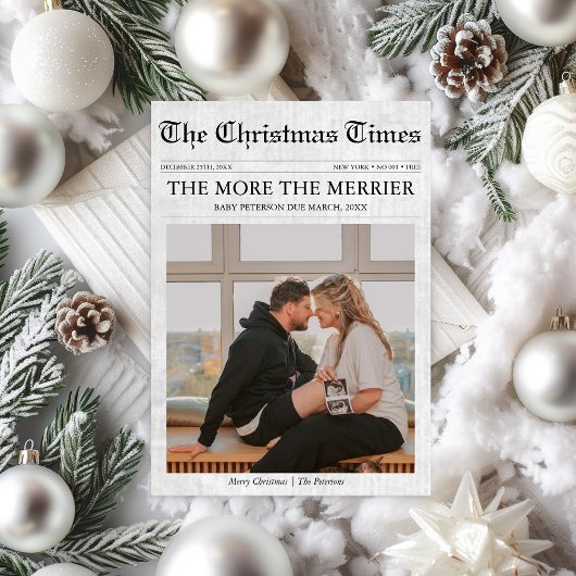 新聞 よれば クリスマスは 赤ちゃんにとっては 歓迎すべきものだそうだ シーズンカード