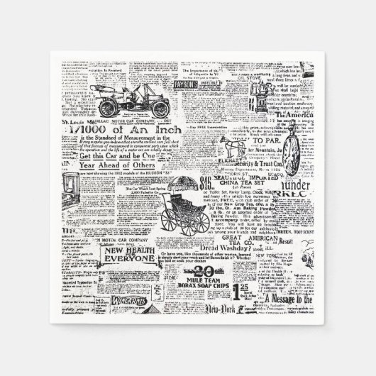 新聞 スタンダードカクテルナプキン (正面)