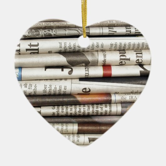 新聞 セラミックオーナメント (正面)