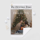 新聞 何年だったでしょう 白黒写真 クリスマス ゴルフタオル (インサイチュ)