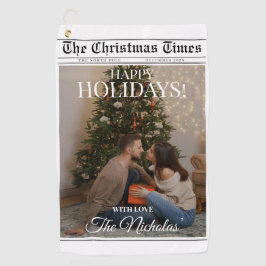 新聞 何年だったでしょう 白黒写真 クリスマス ゴルフタオル