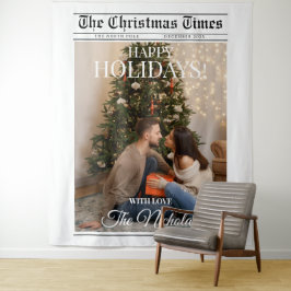 新聞 何年 ブラック ホワイト 写真 クリスマス タペストリー