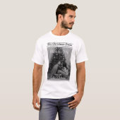 新聞 何年 ブラック ホワイト 写真 クリスマス Tシャツ (正面フル)