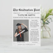 新聞　卒業発表会　パーティー　写真 招待状 (スタンド正面)