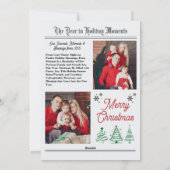 新聞 家族 写真 ニュースレター クリスマス (裏面)