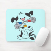 新聞Tシャツおよびギフトを持つ子犬 マウスパッド (マウス)