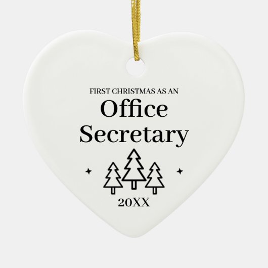 新職秘書クリスマス セラミックオーナメント (正面)