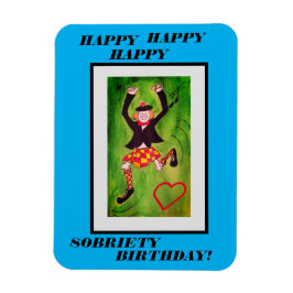 新膝ハイランドダンサーの酔い払い誕生日カード マグネット