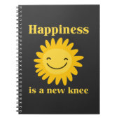 新膝置換手術おもしろい回復ギフト ノートブック (正面)