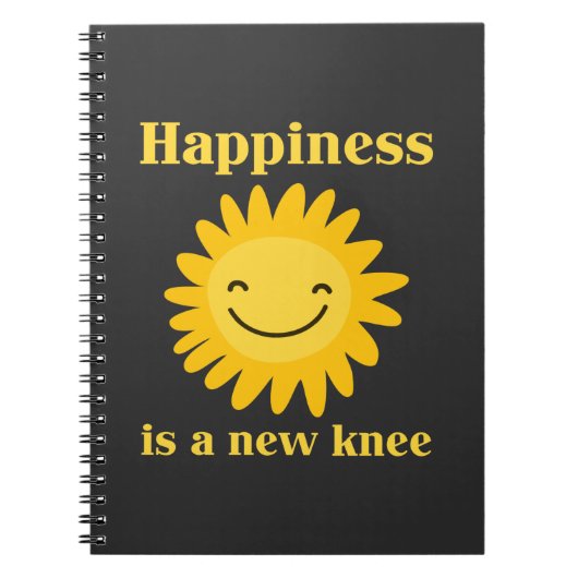 新膝置換手術おもしろい回復ギフト ノートブック (正面)