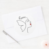 新興の翼 – 隠れた蝶 ラウンドシール (封筒)