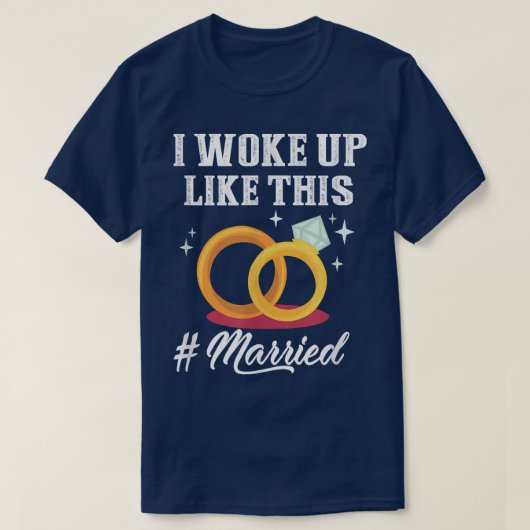 新花嫁の新夫妻私はこのマーのように目覚めた Tシャツ (デザイン正面)