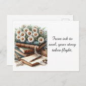 新著者おめでとうヴィンテージブック ポストカード (正面/裏面)