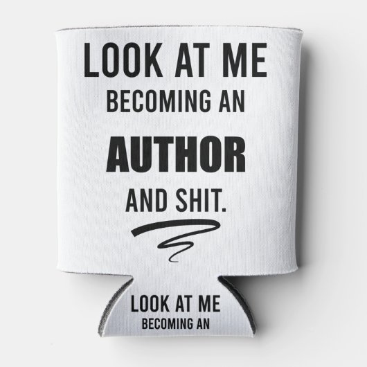 新著者入学おもしろい作家学校卒業祝い 缶クーラー (正面)