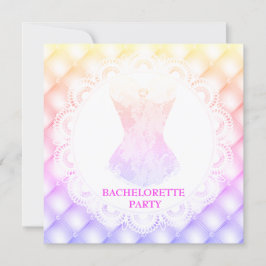 新規なスパークルピンクのコルセットかわいらしダイヤモンドレース 招待状