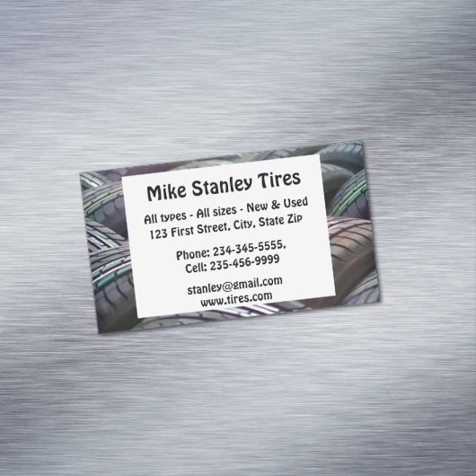新規または中古タイヤ販売カスタム名刺 マグネット名刺 (インサイチュ)