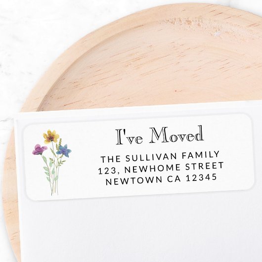 新規アドレスワイルドフラワー差出人住所ラベル ラベル