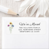 新規アドレスワイルドフラワー差出人住所ラベル ラベル (インサイチュ)