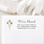 新規アドレスワイルドフラワー差出人住所ラベル ラベル (インサイチュ)