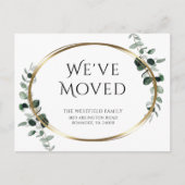 新規アドレスeucalyptus金ゴールド金属移動 案内ポストカード (正面)