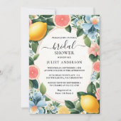 新規アーチフードおもしろいフルーツライムレモンブライダルシャワー 招待状 (正面)