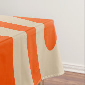 新規グルーブ抽象芸術トリップ(幻覚体験)のようなレトロパターンオレンジ テーブルクロス (インサイチュ)