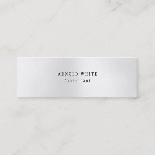 新規スタイルトレンディーグレーミニマリストプレーンモダン スキニー名刺 (正面)