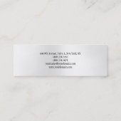 新規スタイルトレンディーグレーミニマリストプレーンモダン スキニー名刺 (裏面)