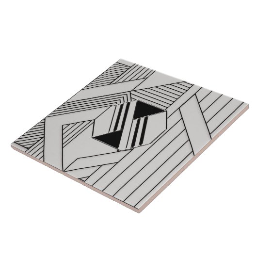 新規スタイルブラック及びグレーアールデコセラミックタイル タイル (側面)