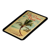 新規スミルナビーチパームツリーヴィンテージトラベル マグネット (左側)