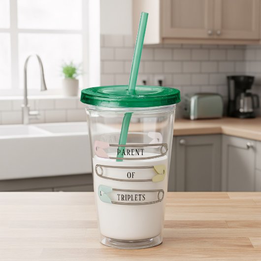 新規ペアレントトリプレットベビーおむつピンアクリルタンブラー アクリルタンブラー