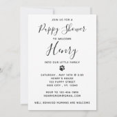 新規ペットドッグパピーパーティー 招待状 (裏面)