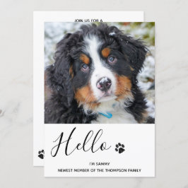 新規ペットドッグ子犬シャワーパーティー 招待状