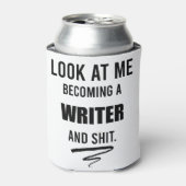 新規ライター作家おもしろい卒業シャツ用ギフト 缶クーラー (缶正面)