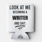 新規ライター作家おもしろい卒業シャツ用ギフト 缶クーラー (裏面)