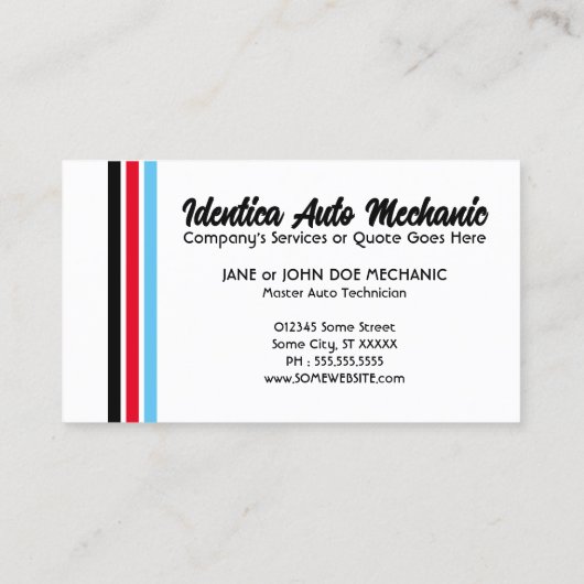 新規レトロ整備士 名刺 (裏面)